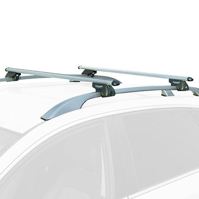 Summit SUP-930D Premium Railing Roof Bar for Cars with Raised Running Rails, Aluminium, Set of 2