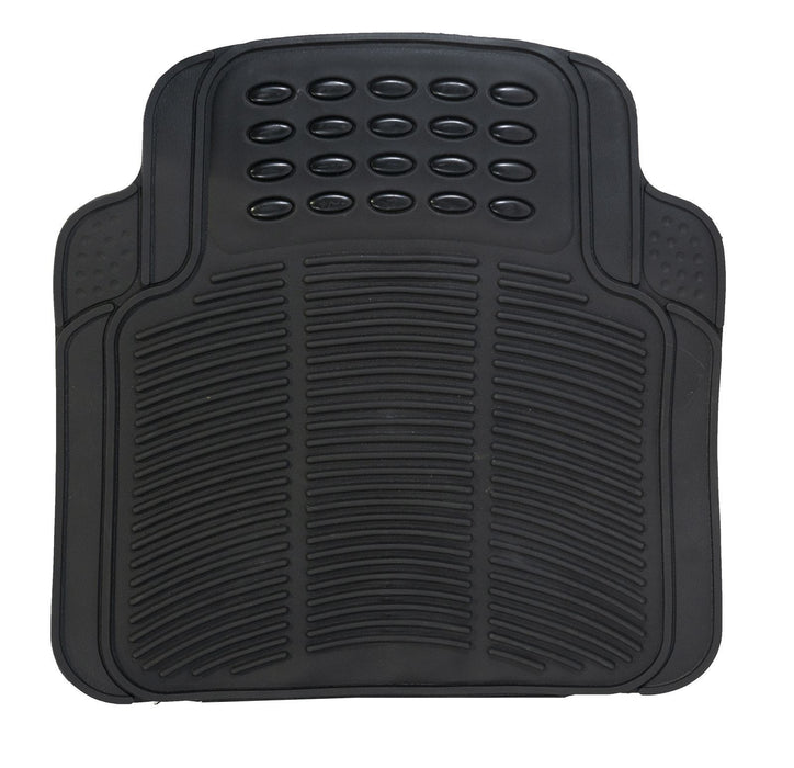 4 Pcs/Set Durable Universal Black Rubber Car Mat Set Non Slip Grip Van Mats Streetwize - Bars 4 Cars