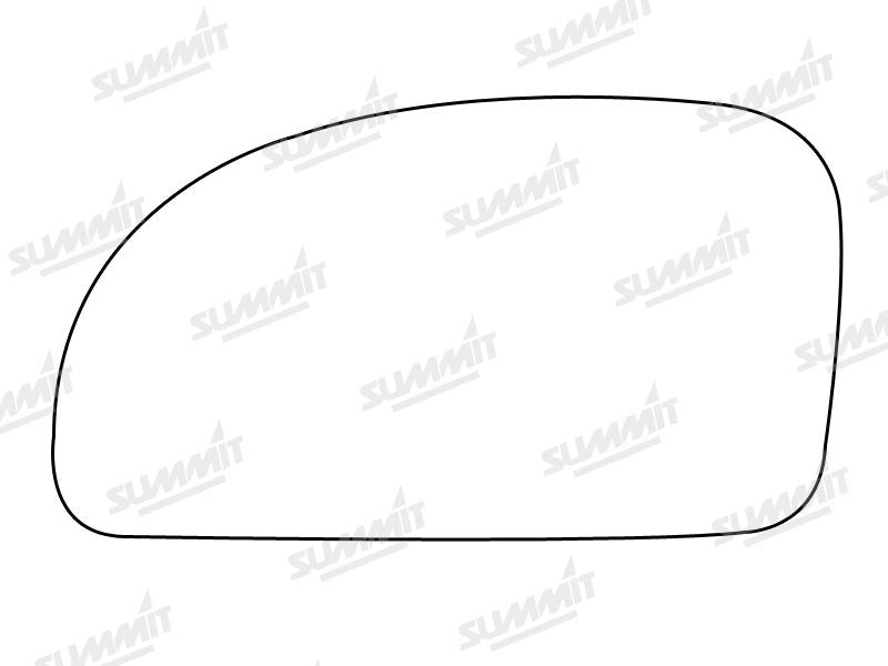 Summit Stick-On Standard Mirror Glass fits Hyundai Getz LHS Summit - Bars 4 Cars