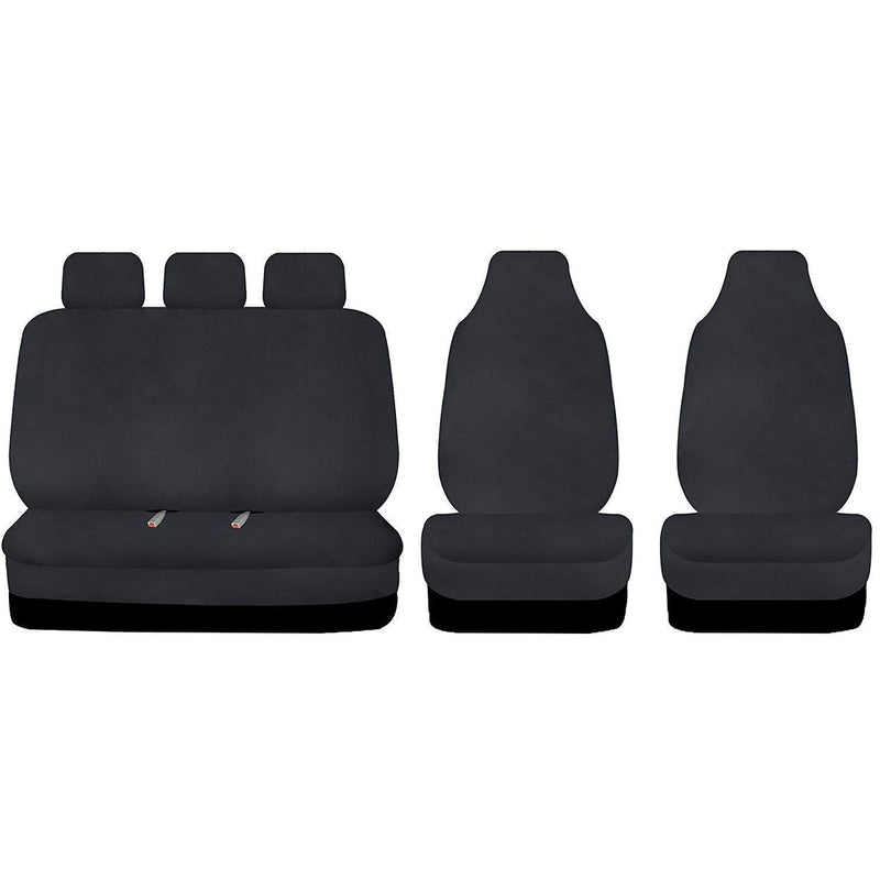 Sakura Full Set Universal Black Waterproof Durable Car Seat Covers Protectors Sakura - Bars 4 Cars