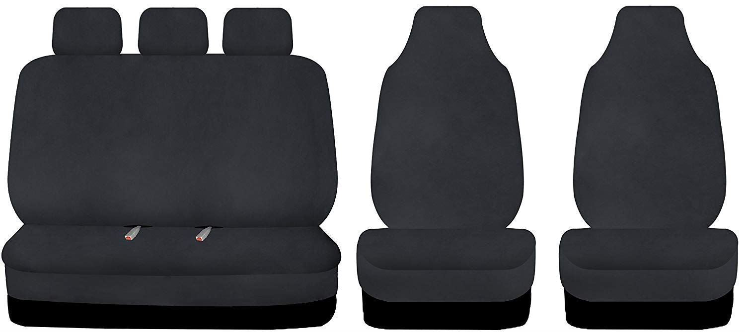 Sakura Full Set Universal Black Waterproof Durable Car Seat Covers Protectors Sakura - Bars 4 Cars
