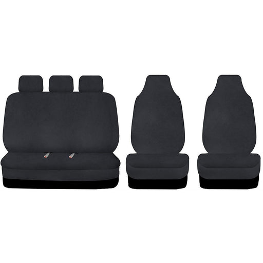 Sakura Full Set Universal Black Waterproof Durable Car Seat Covers Protectors Sakura - Bars 4 Cars