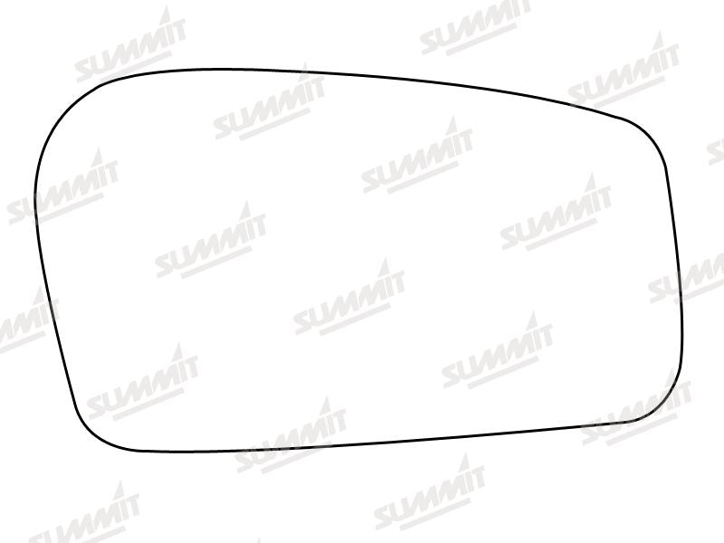 Summit Stick-On Standard Mirror Glass fits Peugeot 806 95 to 02 RHS Summit - Bars 4 Cars