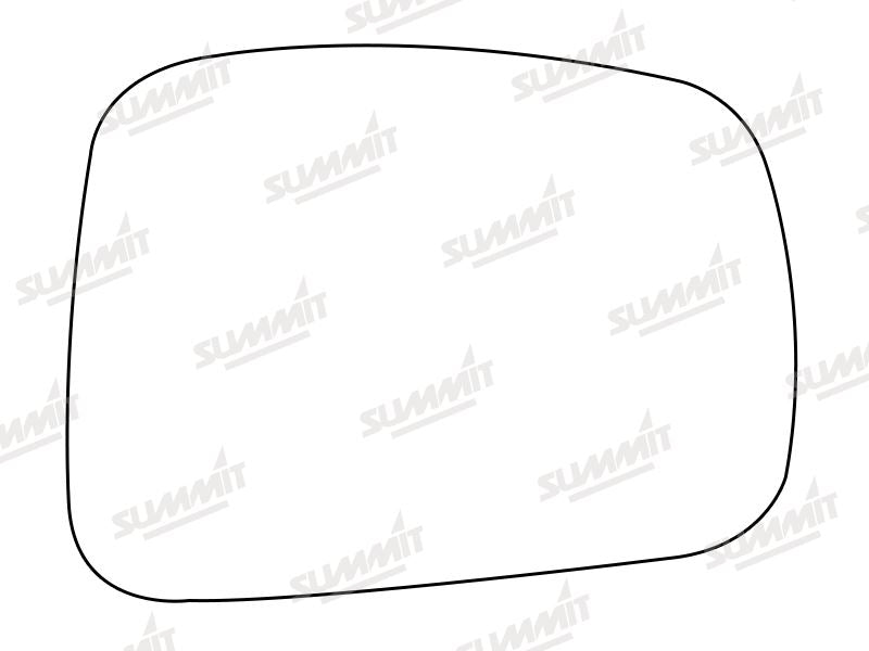 Summit Stick-On Aspheric Mirror Glass fits Honda FR - V 04 to 10 RHS Summit - Bars 4 Cars
