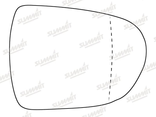 Summit Stick-On Standard Mirror Glass fits Hyundai i40 12 on RHS Summit - Bars 4 Cars