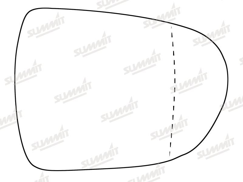 Summit Stick-On Standard Mirror Glass fits Hyundai i40 12 on RHS Summit - Bars 4 Cars