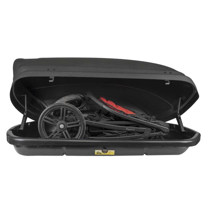 Menabo Mania 400 Litre Black Roof Box (75kg Max.) Menabo - Bars 4 Cars