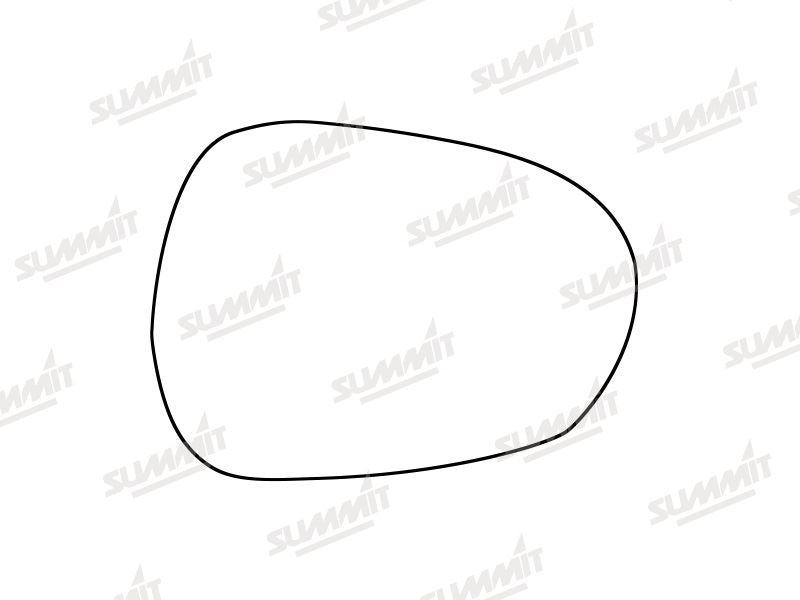 Summit Stick-On Standard Mirror Glass fits Alfa Romeo Guilia 15-20 RHS Summit - Bars 4 Cars