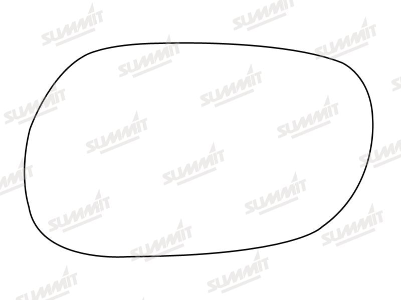 Summit Stick-On Standard Mirror Glass fits Mitsubishi Lancer LHS Summit - Bars 4 Cars