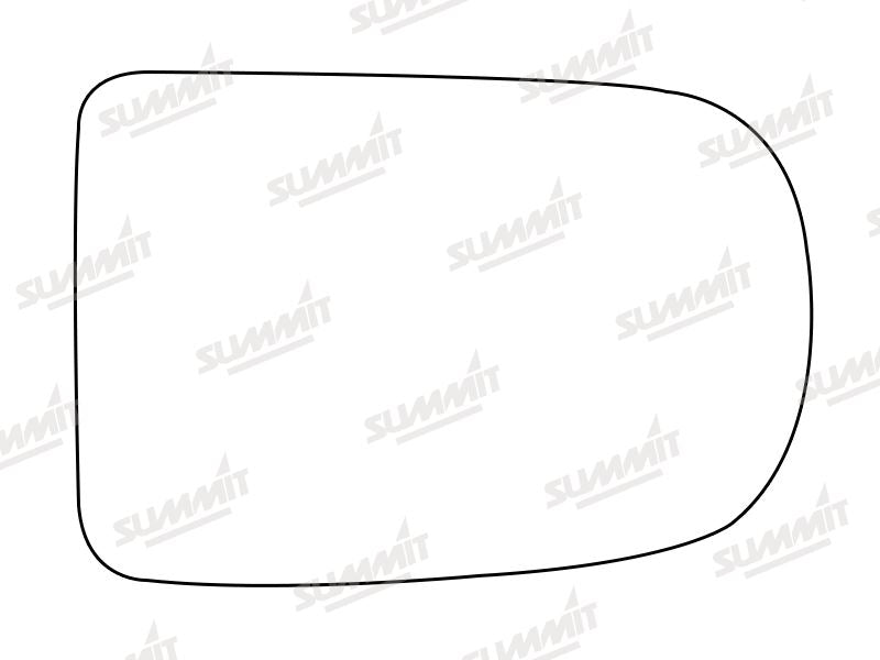 Summit Stick-On Standard Mirror Glass fits Daihatsu Mira RHS Summit - Bars 4 Cars