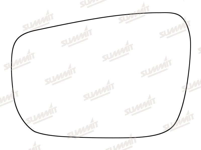 Summit Stick-On Standard Mirror Glass fits Nissan Navara 05 to 15 RHS Summit - Bars 4 Cars