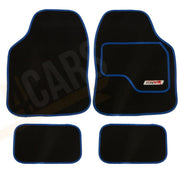 Sakura VR Blue Embroidered Edging Car Mat Set (Front & Rear) Universal Sakura - Bars 4 Cars
