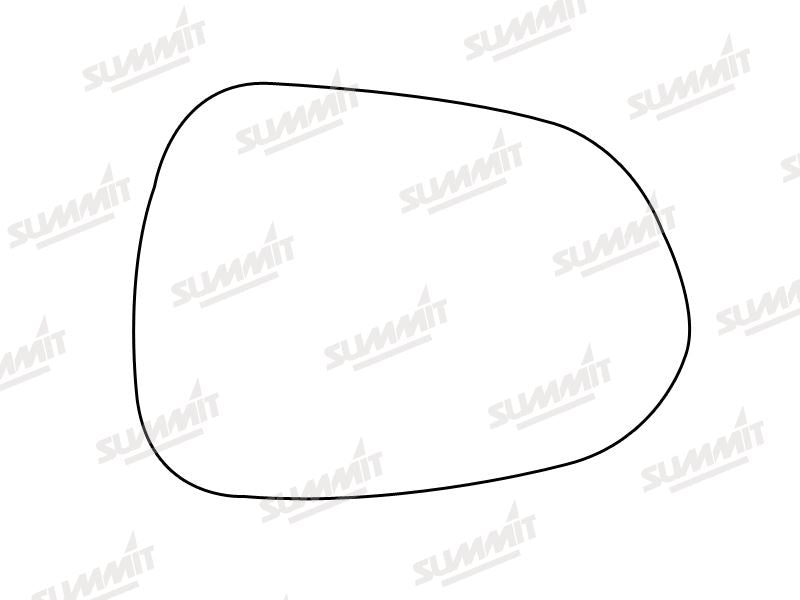 Summit Stick-On Standard Mirror Glass fits Honda Jazz 84 on RHS Summit - Bars 4 Cars