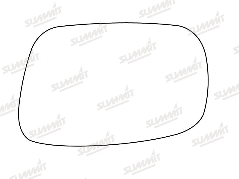 Summit Stick-On Standard Mirror Glass fits Toyota Corolla 89 to 91 RHS Summit - Bars 4 Cars