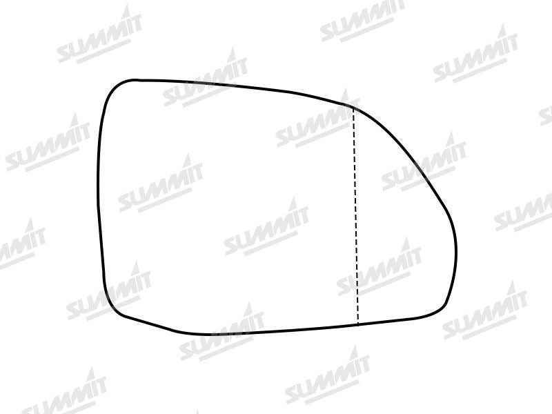 Summit Stick-On Aspheric Mirror Glass fits Audi Q7 & SQ7 16 On RHS Summit - Bars 4 Cars