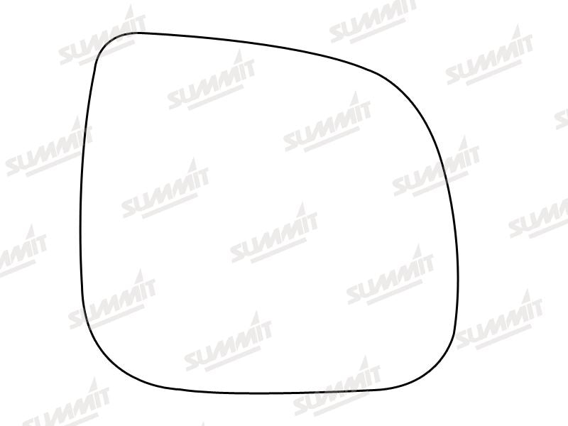 Summit Stick-On Commercial Mirror Glass fits VW Transporter T5 Caddy 2010 on RHS Summit - Bars 4 Cars