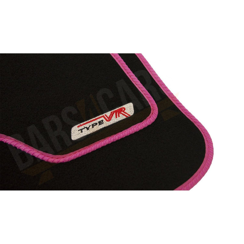Sakura VR Cerise Embroidered Edging Car Mat Set (Front & Rear) Universal Sakura - Bars 4 Cars