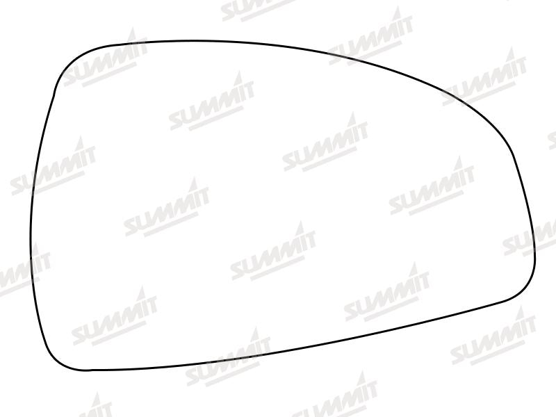 Summit Stick-On Aspheric Mirror Glass fits Audi TT 06 to 14 RHS Summit - Bars 4 Cars