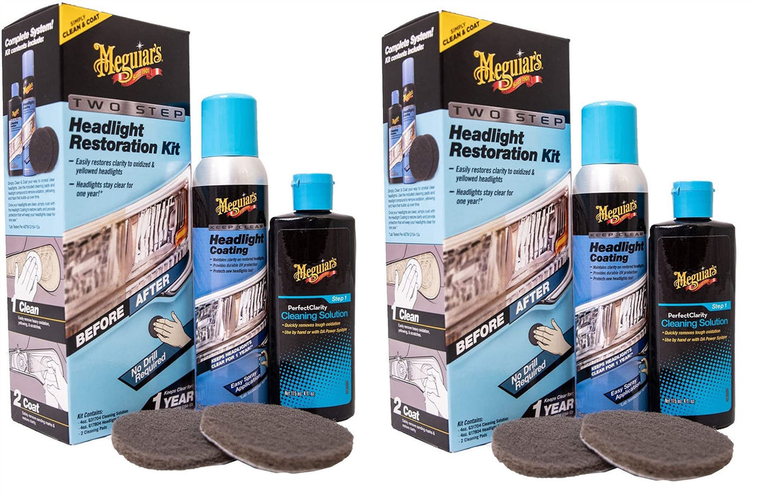 2x Meguiar's G2970EU Two Step Headlight Restoration Kit Meguiar's - Bars 4 Cars