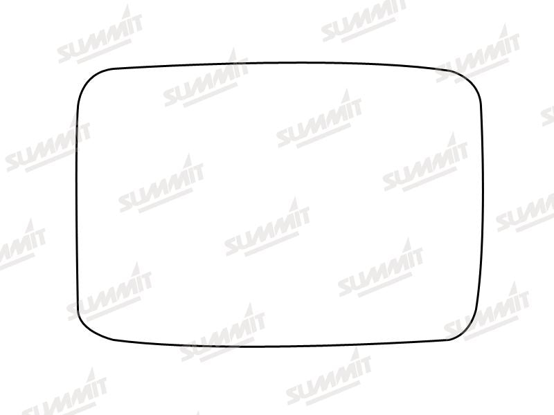 Summit Stick-On Standard Mirror Glass fits VW Golf Mk2 LHS Summit - Bars 4 Cars