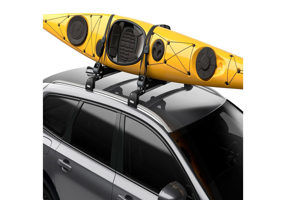 Thule Hull-a-Port Aero kayak rack foldable j-style black Thule - Bars 4 Cars