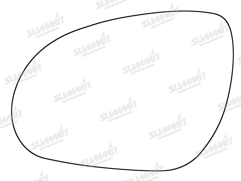 Summit Stick-On Standard Mirror Glass fits Hyundai i30 84mm LHS Summit - Bars 4 Cars