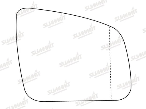 Summit Stick-On Aspheric Mirror Glass fits Mercedes C Class 07 on RHS Summit - Bars 4 Cars