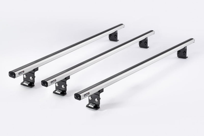 Summit Commercial 3 x Aluminium Fixed Pount Roof Bars Rack for Peugeot Partner Summit - Bars 4 Cars
