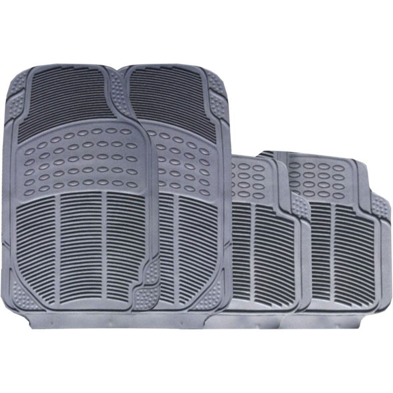 Car Grey Rubber Floor Mats Set Universal Fit UKB4C - Bars 4 Cars