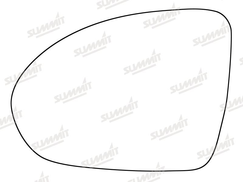 Summit Stick-On Standard Mirror Glass fits Smart Forfour 04 to 06 LHS Summit - Bars 4 Cars