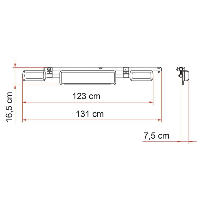 Fiamma Licence Plate Carrier (06146C01-) Fiamma - Bars 4 Cars