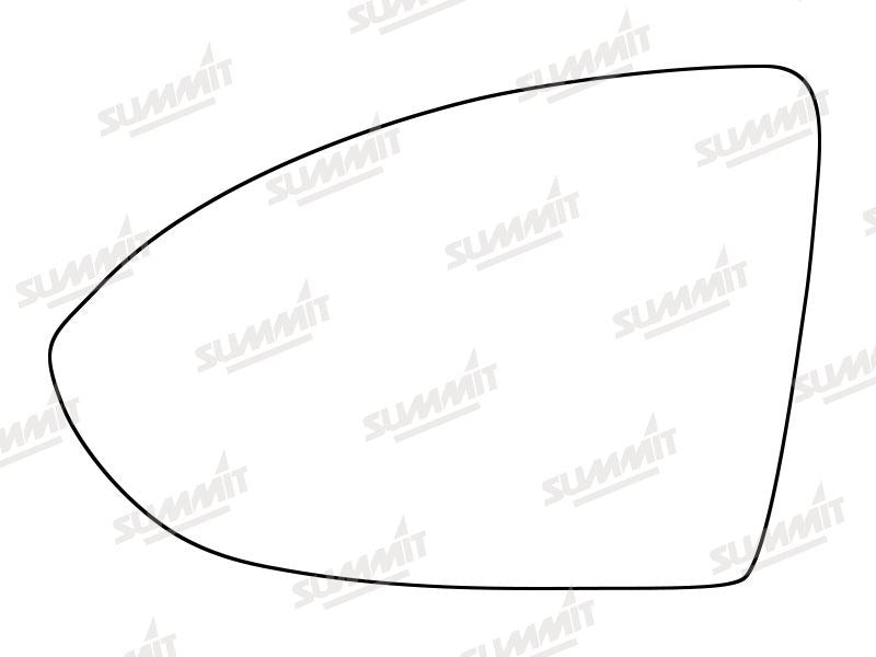 Summit Stick-On Standard Mirror Glass fits VW Golf Mk 7 13 on LHS Summit - Bars 4 Cars