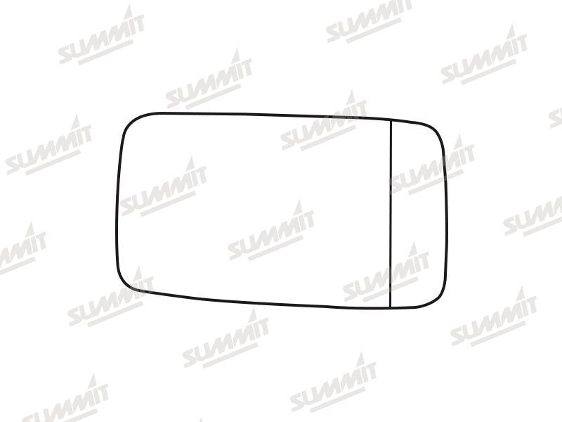 Summit Stick-On Aspheric Mirror Glass fits VW Golf Mk3 Inc Cabriolet 92 to 99 RHS Summit - Bars 4 Cars