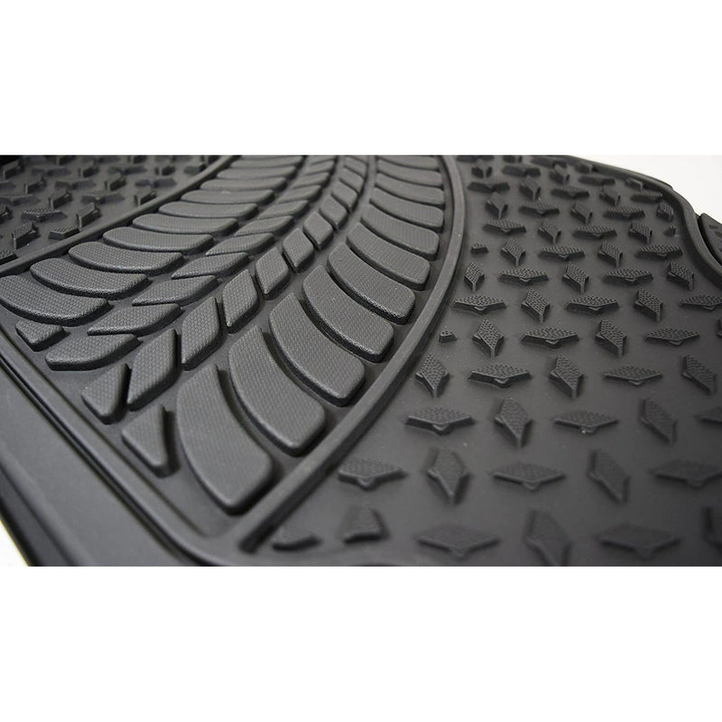 Heavy Duty Rubber Tyre Tred Car Floor Mats Set Non Slip Washable Universal Fit UKB4C - Bars 4 Cars