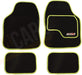 Sakura VR Green Embroidered Edging Car Mat Set (Front & Rear) Universal Sakura - Bars 4 Cars