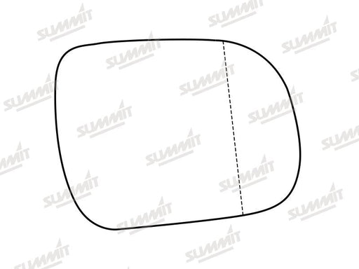 Summit Stick-On Standard Mirror Glass fits Toyota Hilux 05 to 16 RHS Summit - Bars 4 Cars