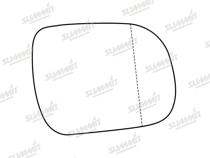 Summit Stick-On Standard Mirror Glass fits Toyota Hilux 05 to 16 RHS Summit - Bars 4 Cars