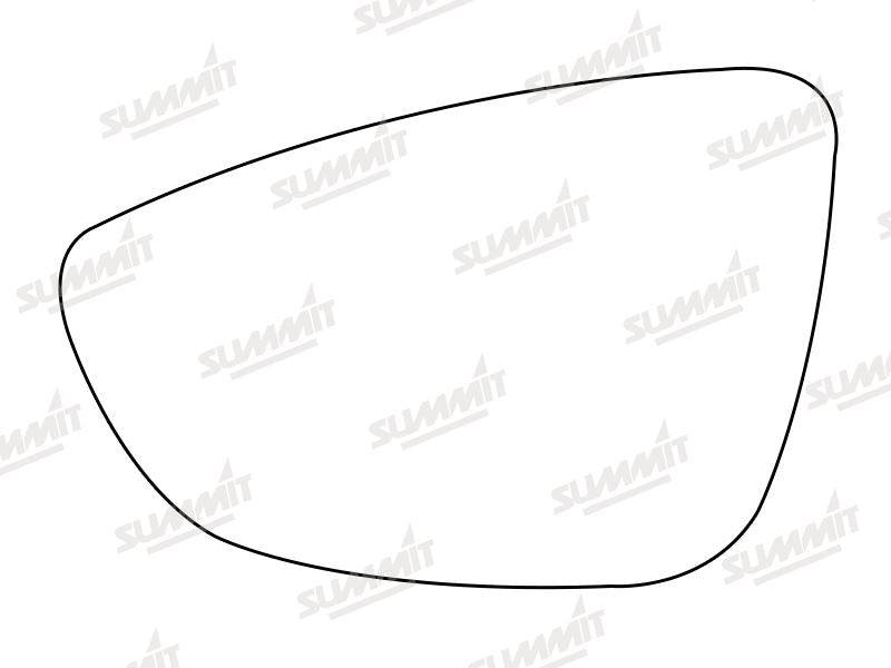 Summit Stick-On Aspheric Mirror Glass fits VW Passat Scirocco LHS Summit - Bars 4 Cars