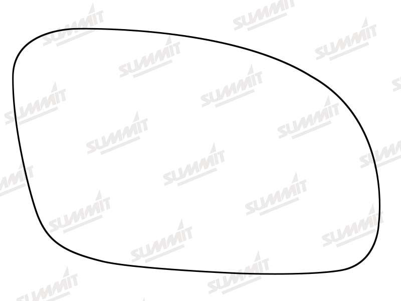 Summit Stick-On Standard Mirror Glass fits VW Beetle 00 on RHS Summit - Bars 4 Cars