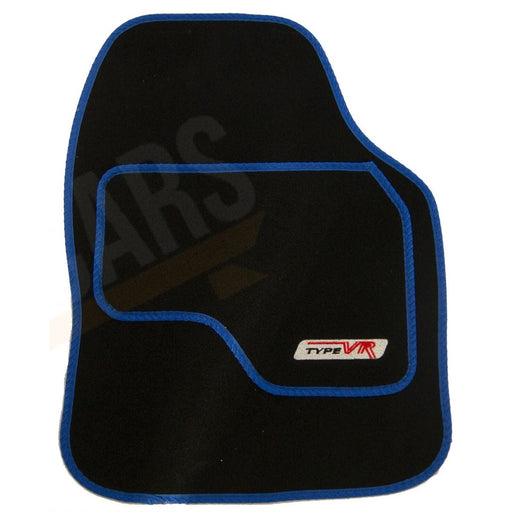 Sakura VR Blue Embroidered Edging Car Mat Set (Front & Rear) Universal Sakura - Bars 4 Cars