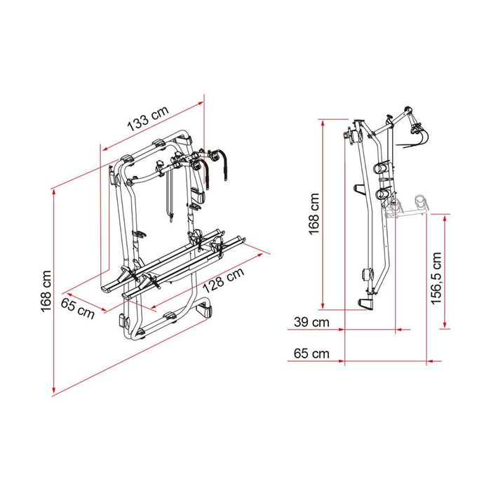 Fiamma Carry-Bike Frame Sprinter E-Bike Aluminium Fiamma - Bars 4 Cars