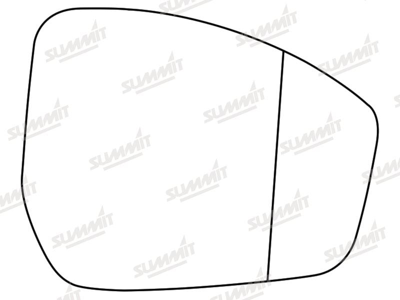Summit Stick-On Aspheric Mirror Glass fits Range Rover Evoque 14 to 17 RHS Summit - Bars 4 Cars