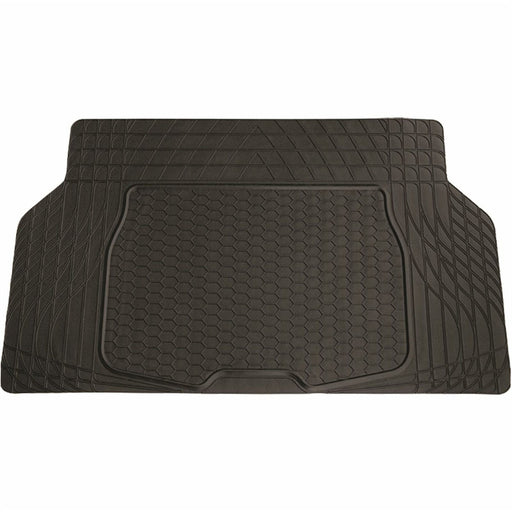Sakura Universal Fit All Black Heavy Duty Rubber Non-Slip Car Boot Liner Saxon - Bars 4 Cars