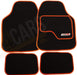 Sakura VR Orange Embroidered Edging Car Mat Set (Front & Rear) Universal Sakura - Bars 4 Cars