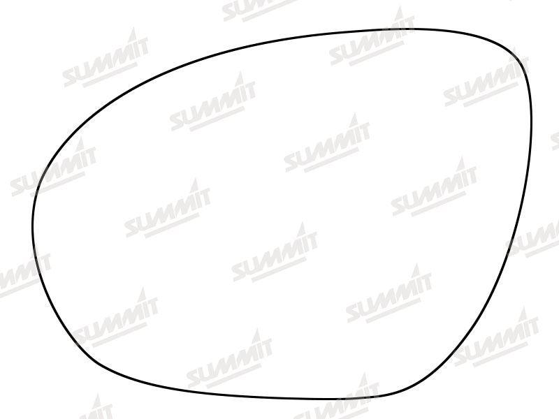 Summit Stick-On Standard Mirror Glass fits Nissan Juke 10 on LHS Summit - Bars 4 Cars