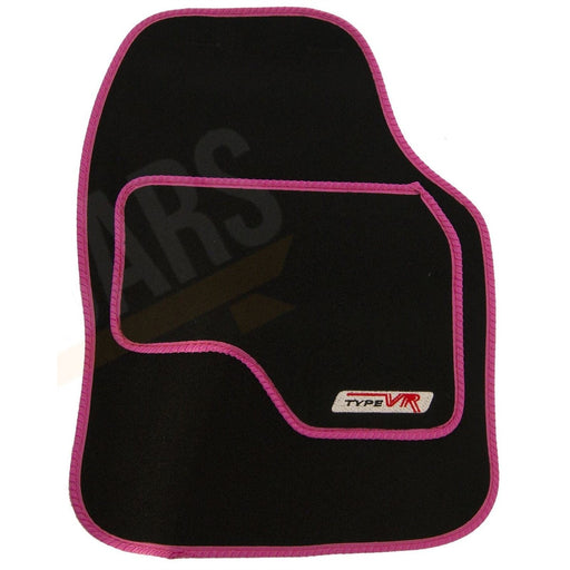 Sakura VR Cerise Embroidered Edging Car Mat Set (Front & Rear) Universal Sakura - Bars 4 Cars