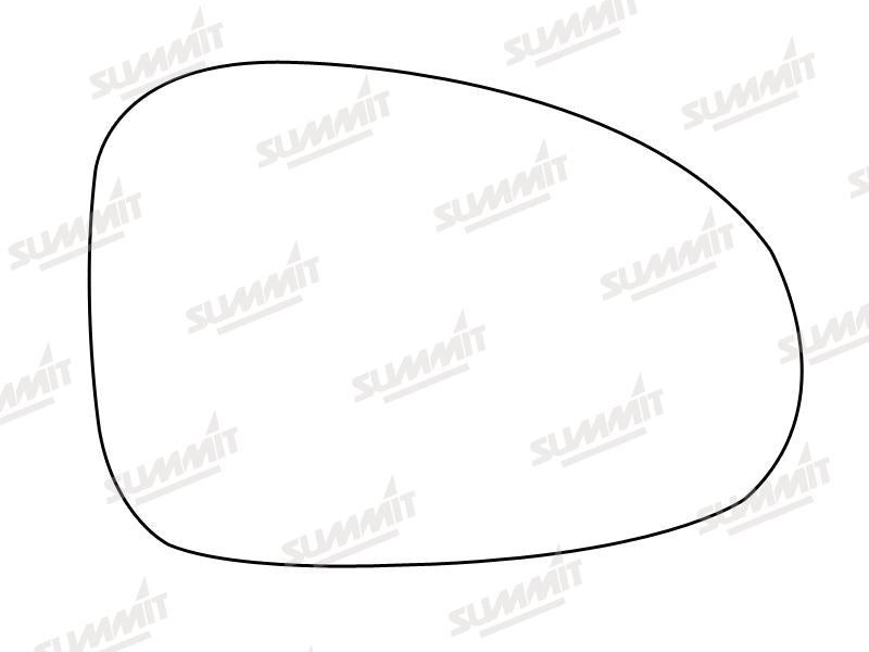 Summit Stick-On Standard Mirror Glass fits Daewoo Matiz RHS Summit - Bars 4 Cars