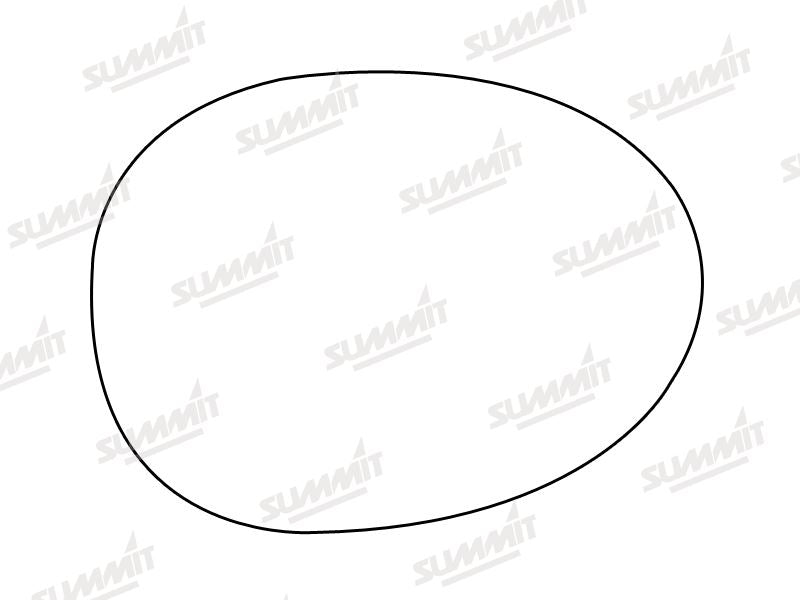 Summit Stick-On Standard Mirror Glass fits Peugeot 107 05 on RHS Summit - Bars 4 Cars