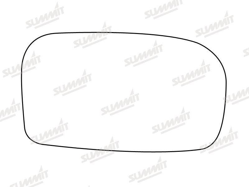 Summit Stick-On Standard Mirror Glass fits Honda Civic 02 to 05 RHS Summit - Bars 4 Cars