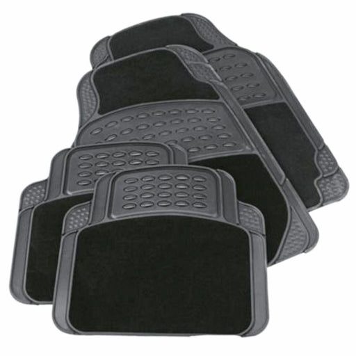 Heavy Duty Rubber & Carpet Floor Mats Set Universal Fit UKB4C - Bars 4 Cars